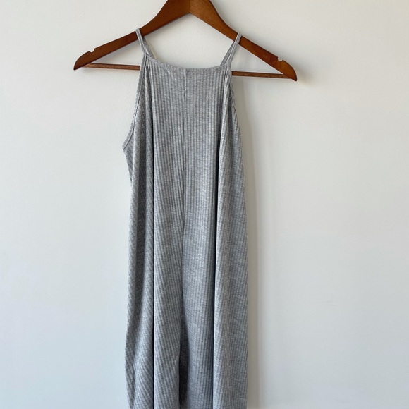 Bershka, size XS, grey halter swing dress - Picture 2 of 4